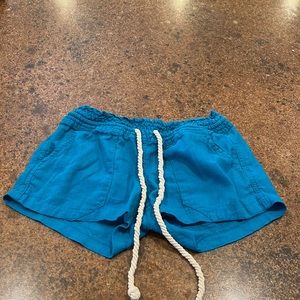 Roxy shorts size xs cloth material teal in color